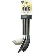 Wholesale - 5pc Grey Nylon Utensil Set (S.S. Handle) C/P 48, UPC: 192598667236